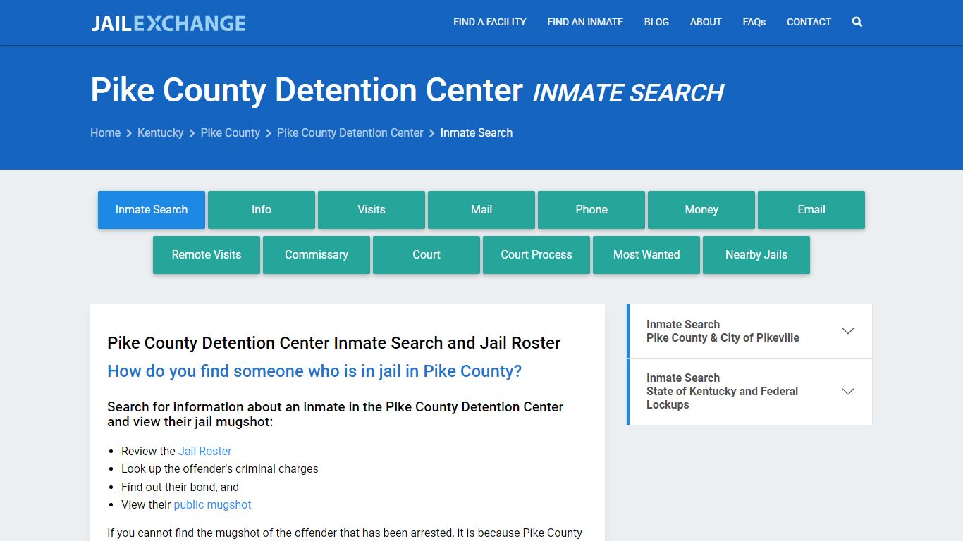 Pike County Detention Center Inmate Search - Jail Exchange